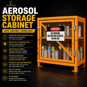 Aerosol Storage Cage – 100  Can Capacity