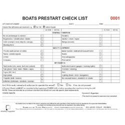 Pre Trip Boat Prestart Checklist Books