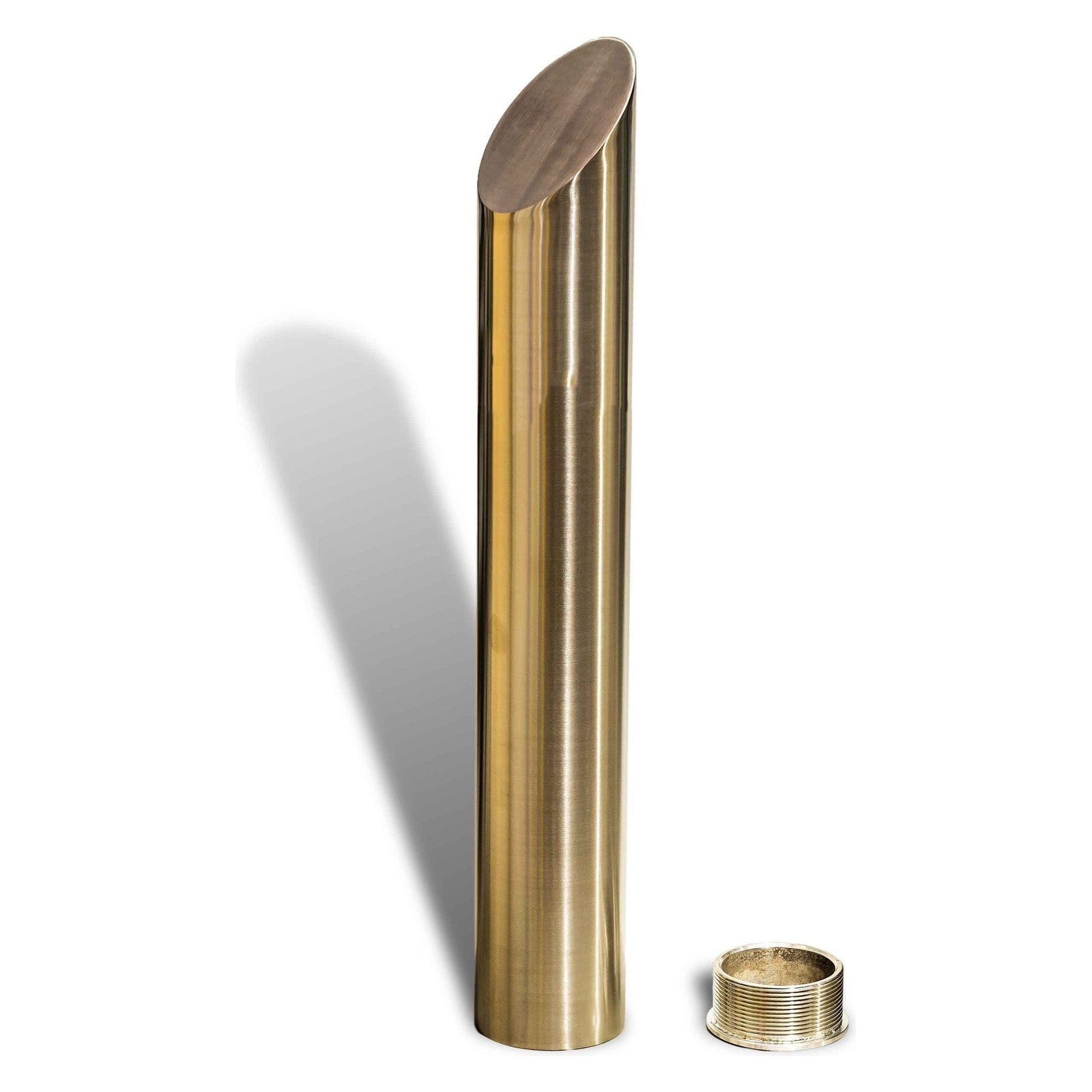 Internal Base Removable Bevelled Top Bollard – 140mm Stainless Steel