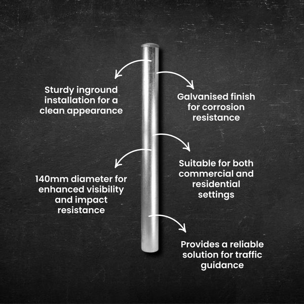 Inground Bollard – 140mm – Galvanised