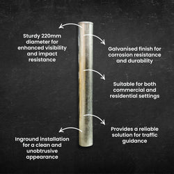 Inground Bollard – 220mm – Galvanised