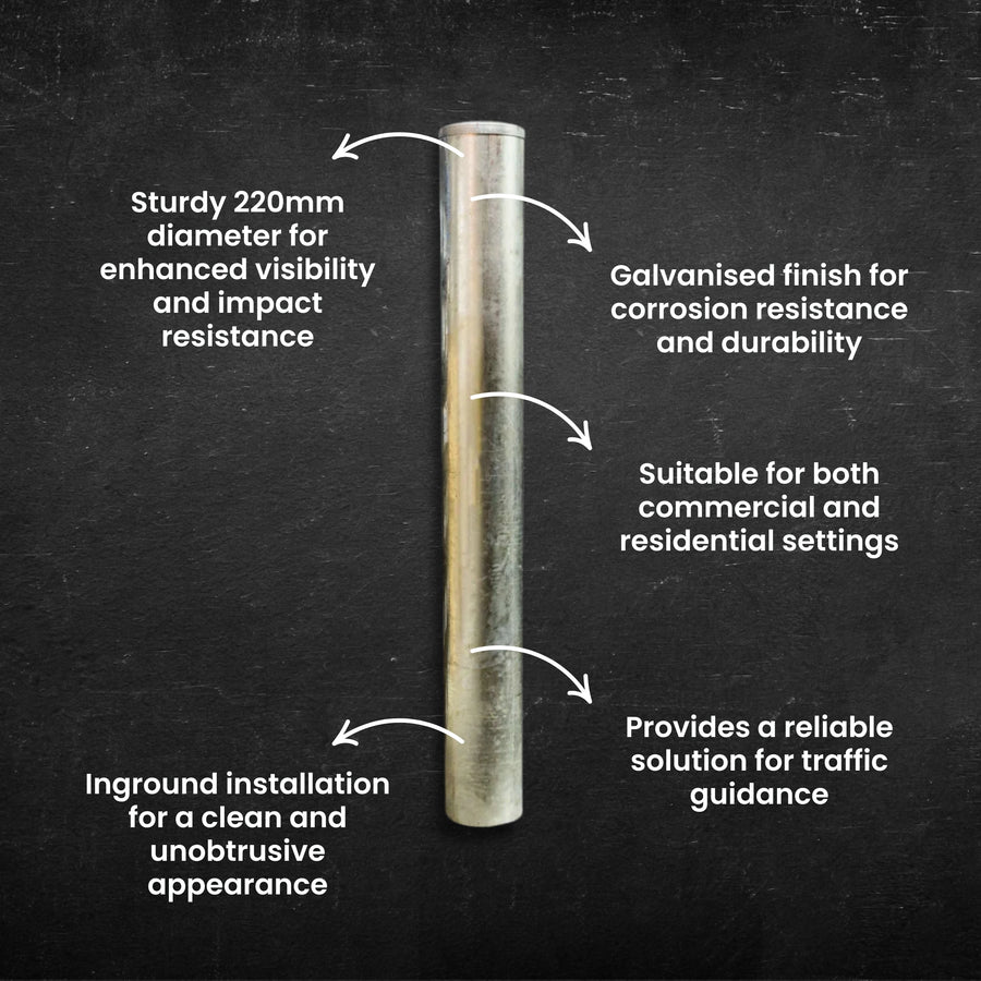 Inground Bollard – 220mm – Galvanised