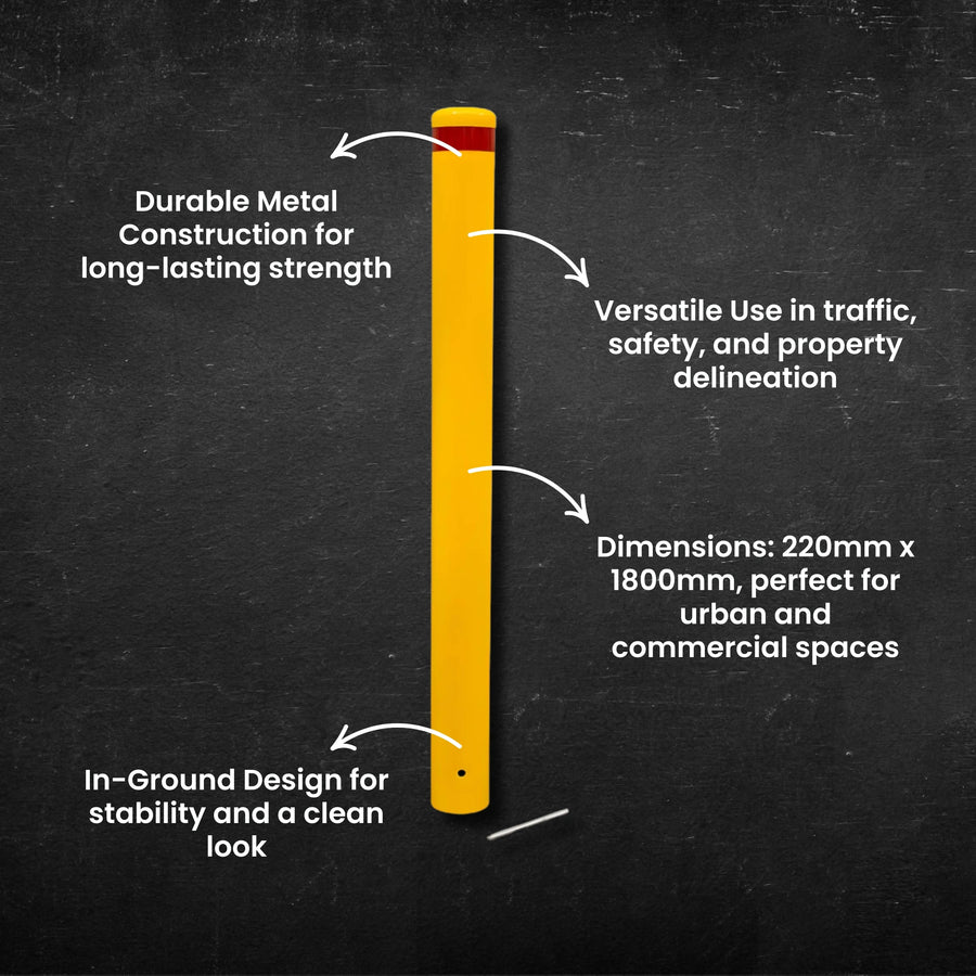 Bollard - Inground - 220mm Dia. x 1800mm H