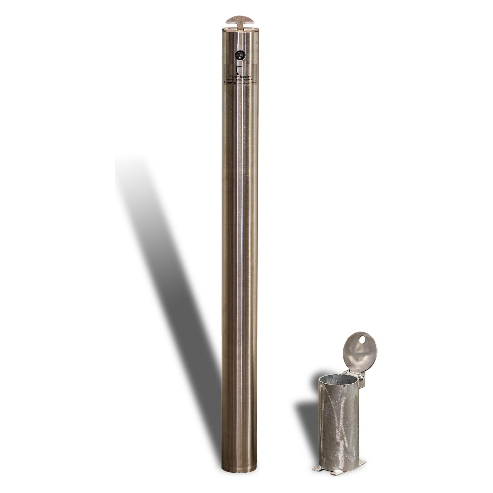Inground Removable Bollard – 90mm Stainless Steel - Key Lock