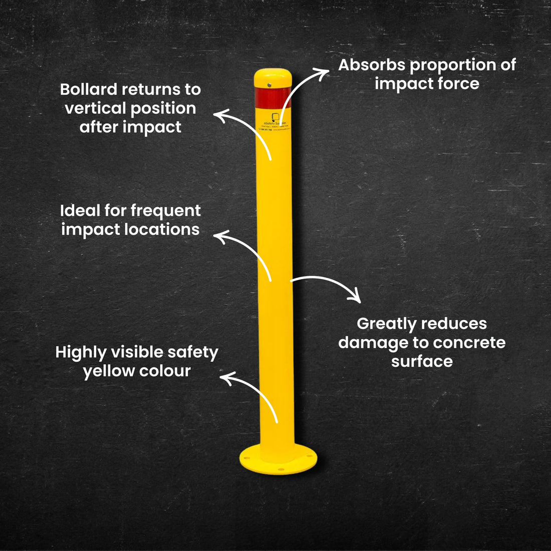 Flexible Surface Mount Bollard – 90mm 45.5 kg