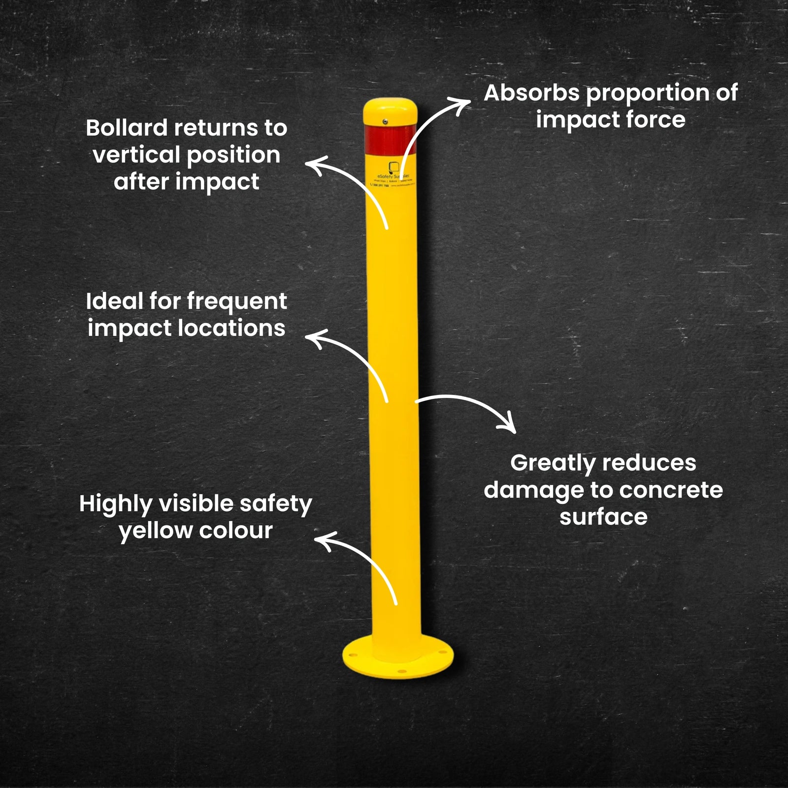 Flexible Surface Mount Bollard – 90mm