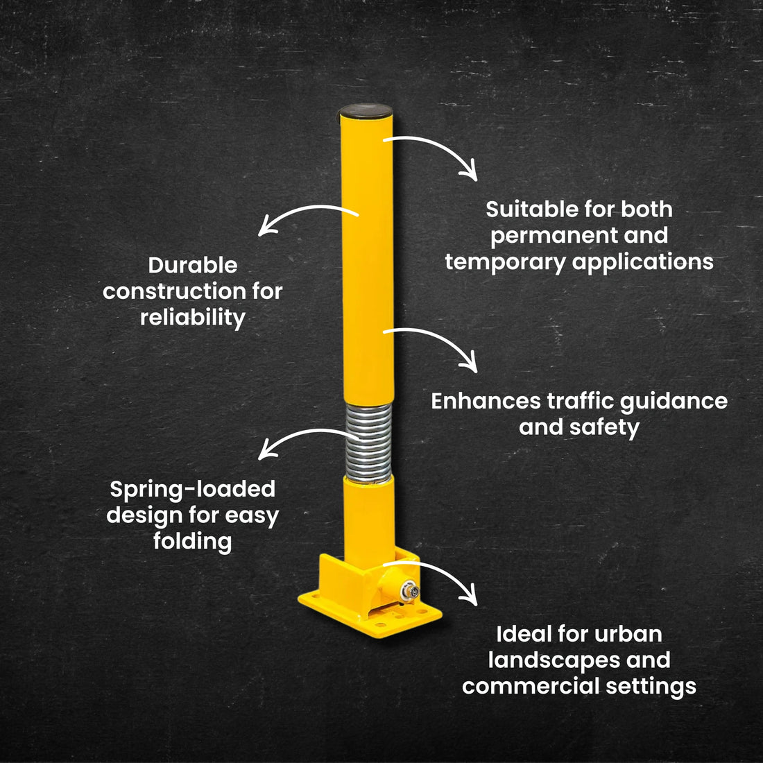 Bollard - Fold Down Spring 31.5 kg