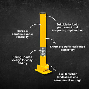 Bollard - Fold Down Spring - Parking Bollards
