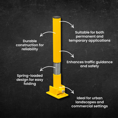 Bollard - Fold Down Spring - Parking Bollards