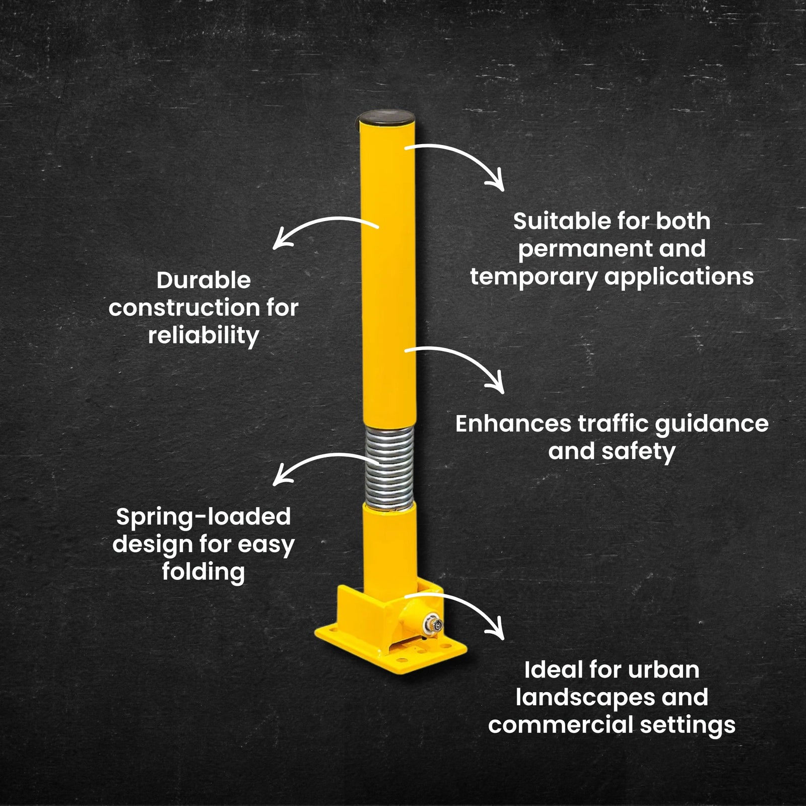 Bollard - Fold Down Spring
