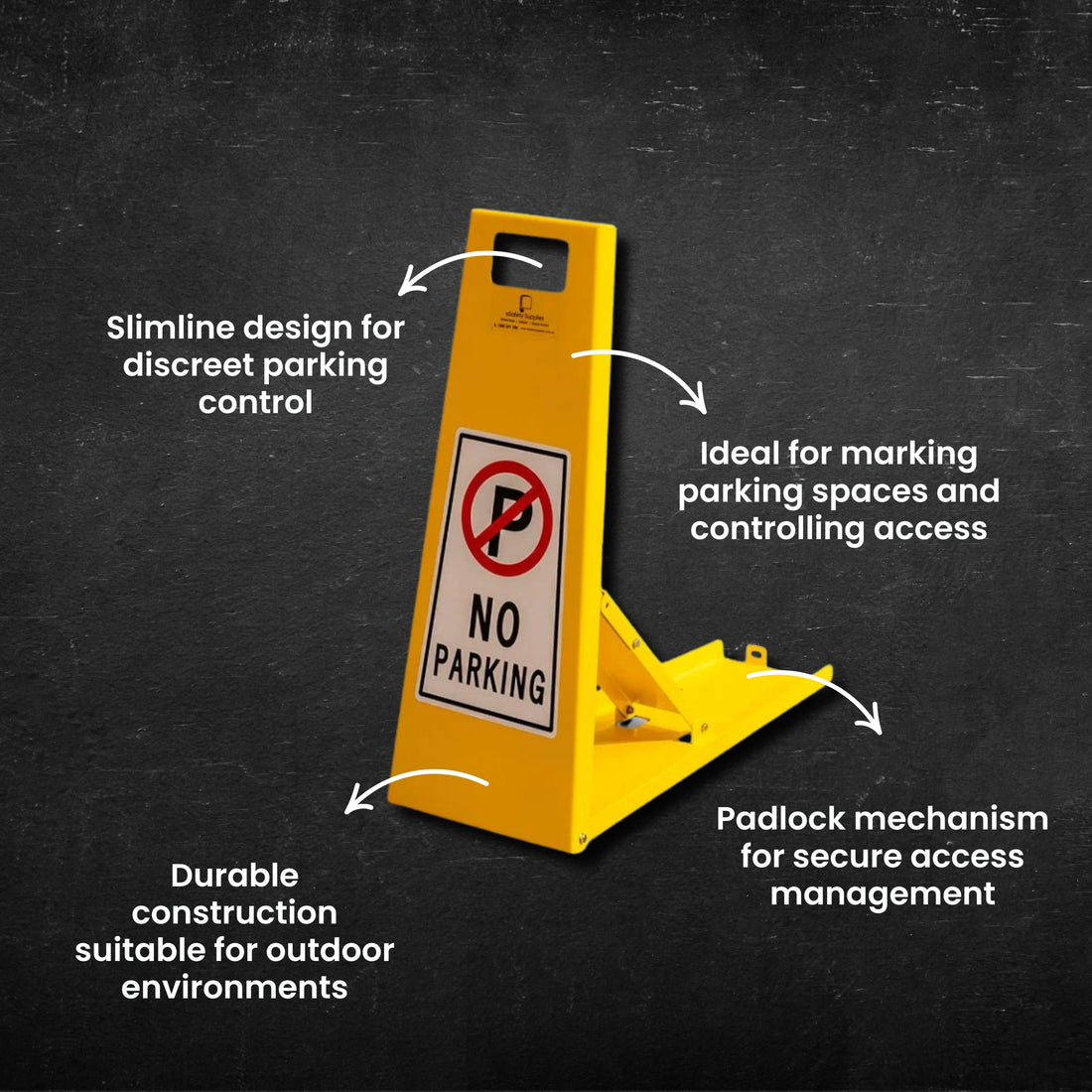 Bollard - Slimline Parking Protector / Pad Lock 45.5 kg