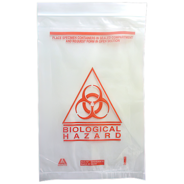 AEROHAZARD Biohazard Clinical Waste Bag 255 x 160mm