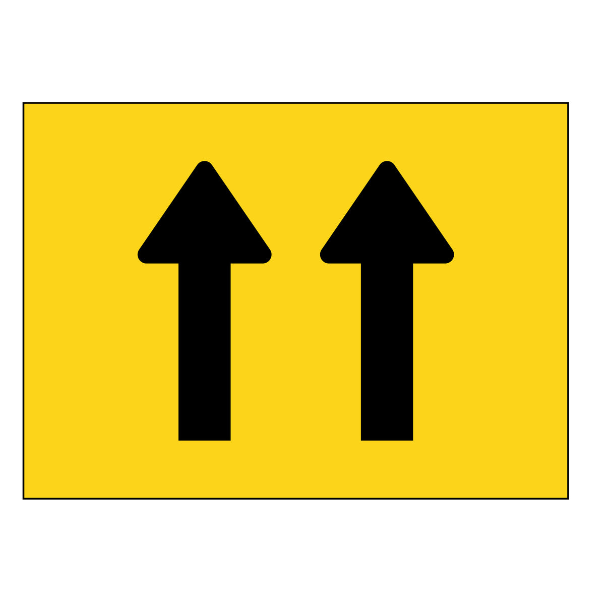 Boxed Edge Sign - 2 Lane Status - 1200x900mm