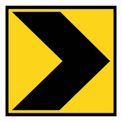 Boxed Edge Sign - Chevron - 600x600mm