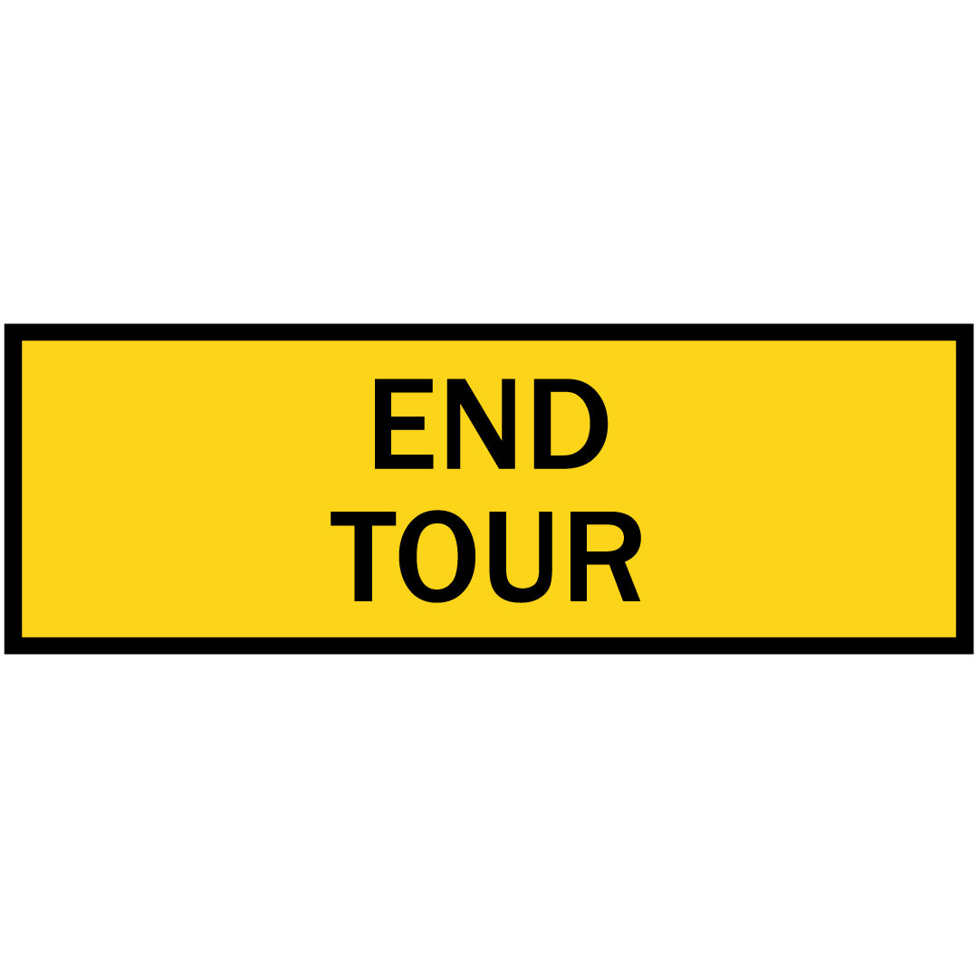 Boxed Edge Sign - End Detour - 1200x600mm