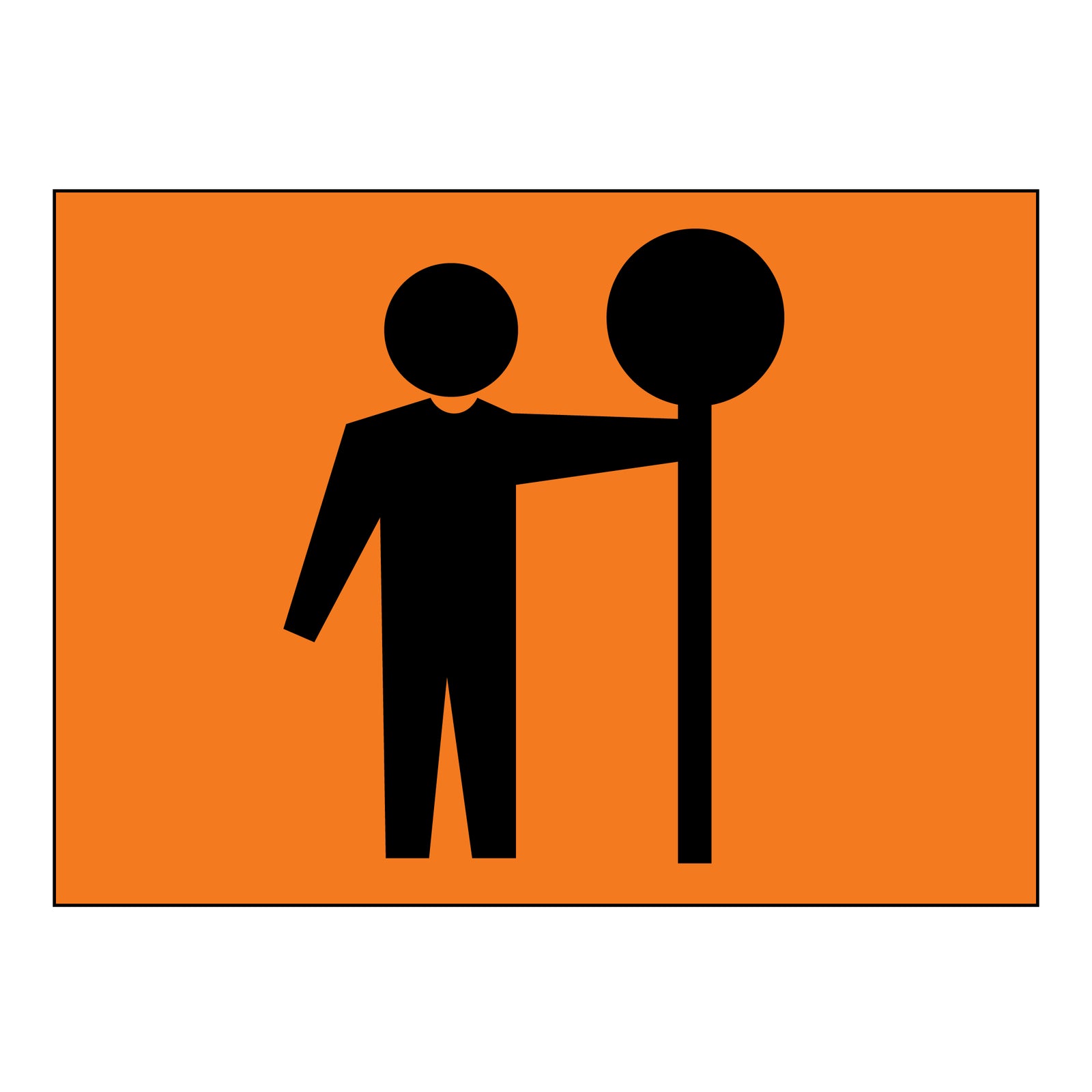 Boxed Edge Sign - Flagman / Traffic Controller - 1200x900mm