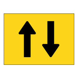 Boxed Edge Sign - 2 Way Lane Status - 900x600mm