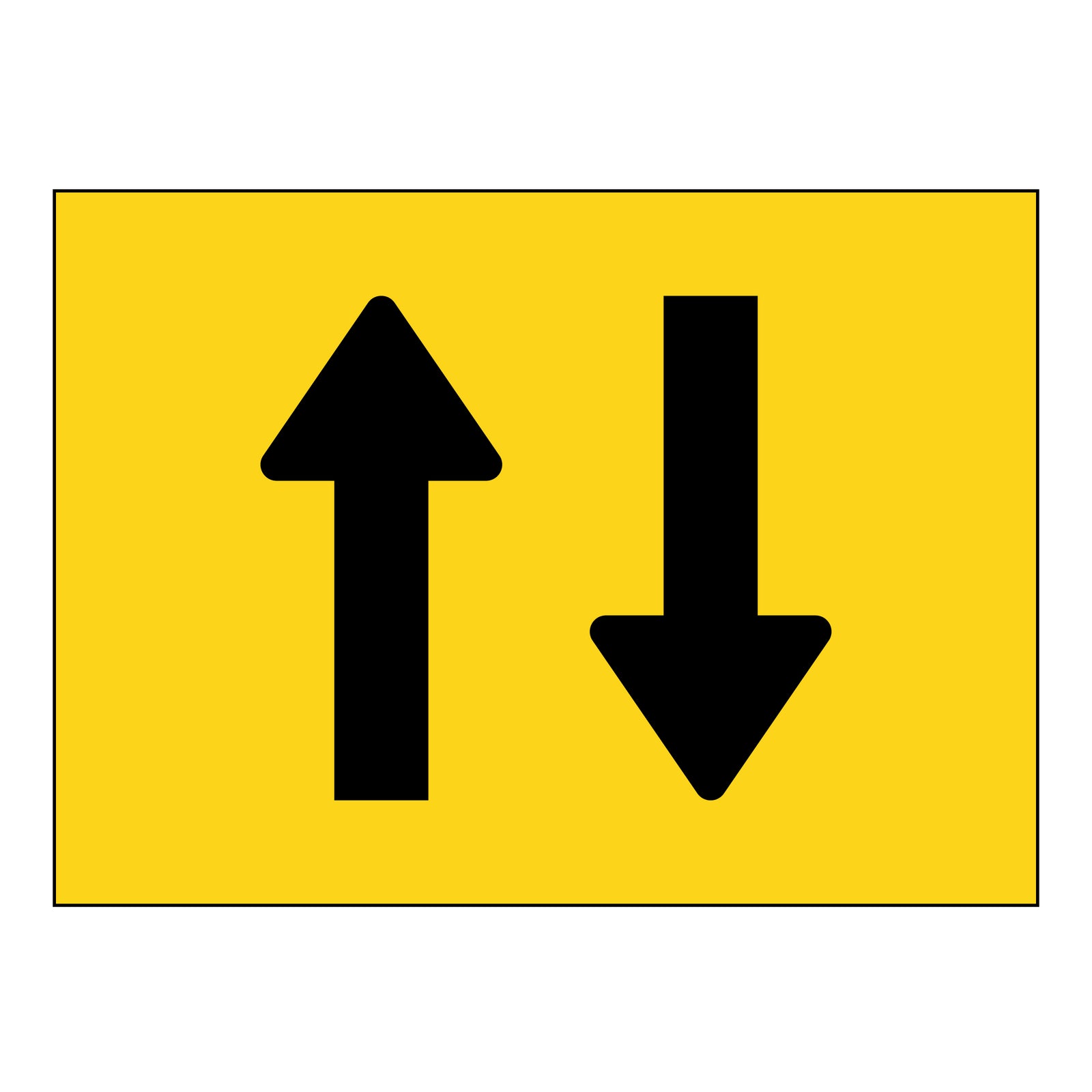 Boxed Edge Sign - 2 Way Lane Status - 900x600mm