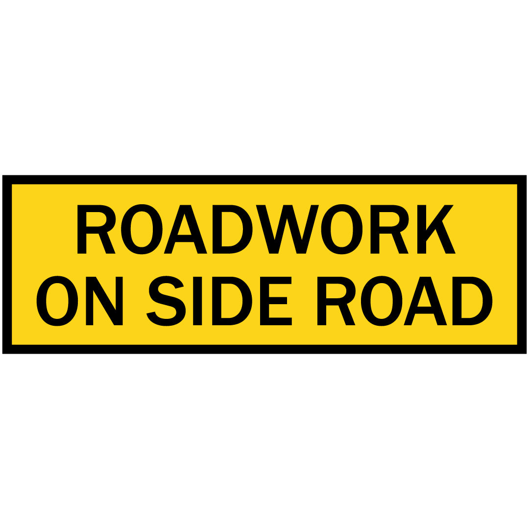 Boxed Edge Sign - Roadwork On Side Road - 1800x600mm