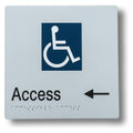 Access Entry Signs 3.5 kg 180mm x 180mm Direction Left Arrow BS-ES-DL