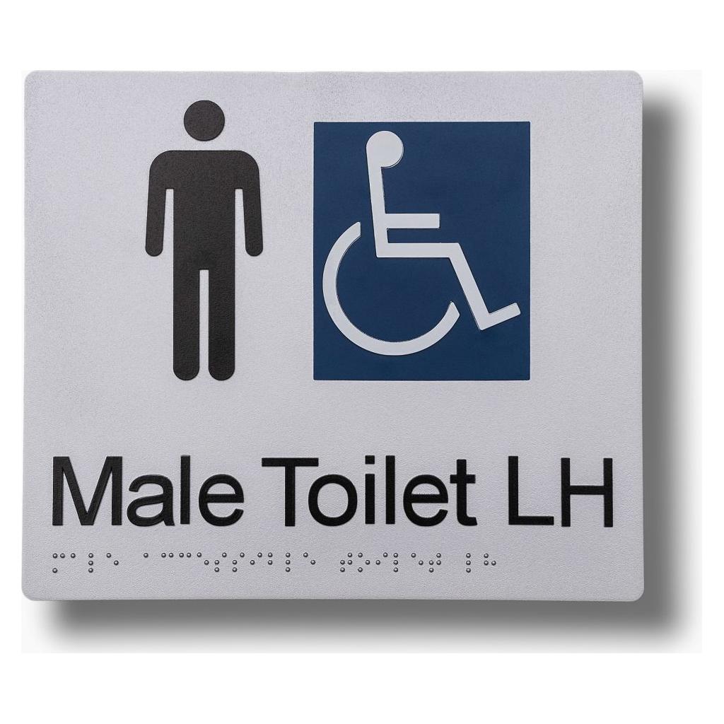 Male Toilet (Accessible) Sign 3.5 kg size-and-type Male Toilet (Accessible) RH - 210x180mm BS-MT-RH