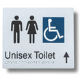 Unisex Toilet (Accessible) Sign 3.5 kg side-and-direction Right Arrow BS-UTA-RA