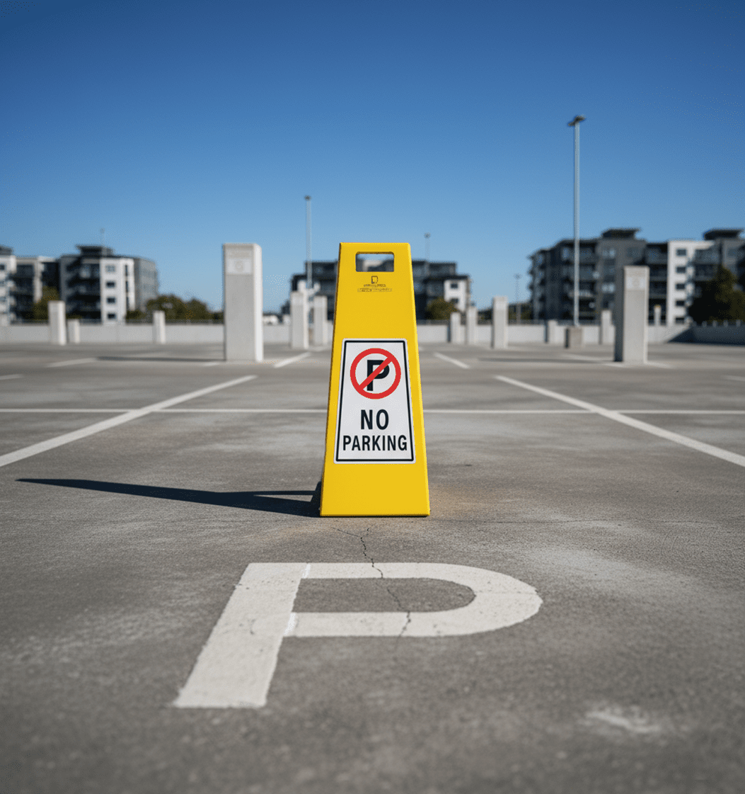 Bollard - Slimline Parking Protector | Pad Lock