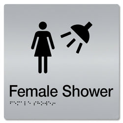 Braille Sign - Female Shower