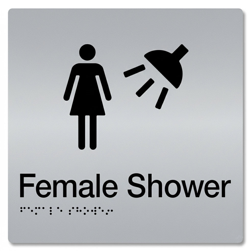 Braille Sign - Female Shower