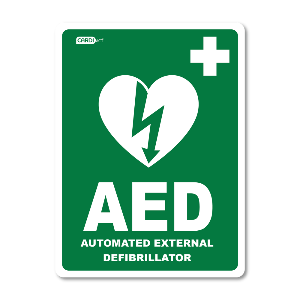 CARDIACT AED Sticker 22.5 x 30cm