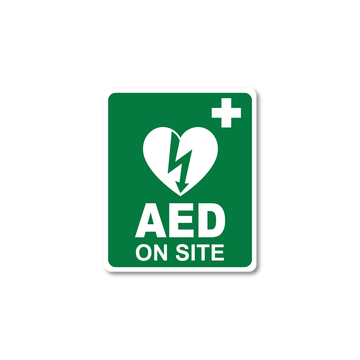 CARDIACT AED On Site Sticker 10 x 12cm