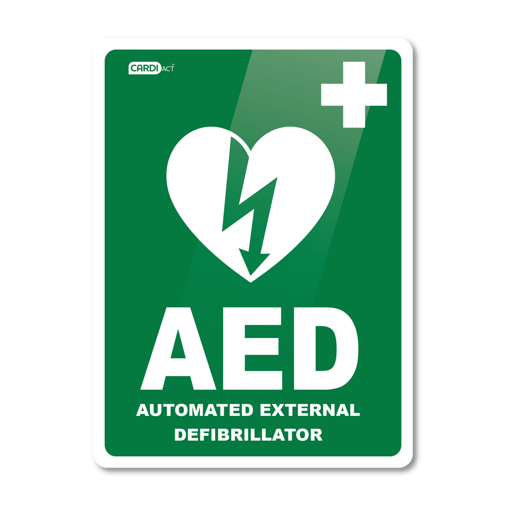 CARDIACT Poly AED Sign 22.5 x 30cm