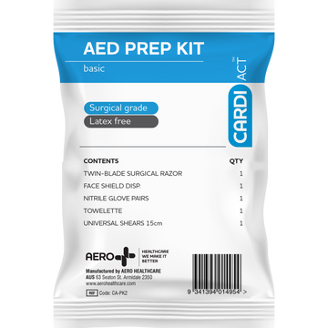CARDIACT AED Basic Prep Kit 12.5 x 20.5cm