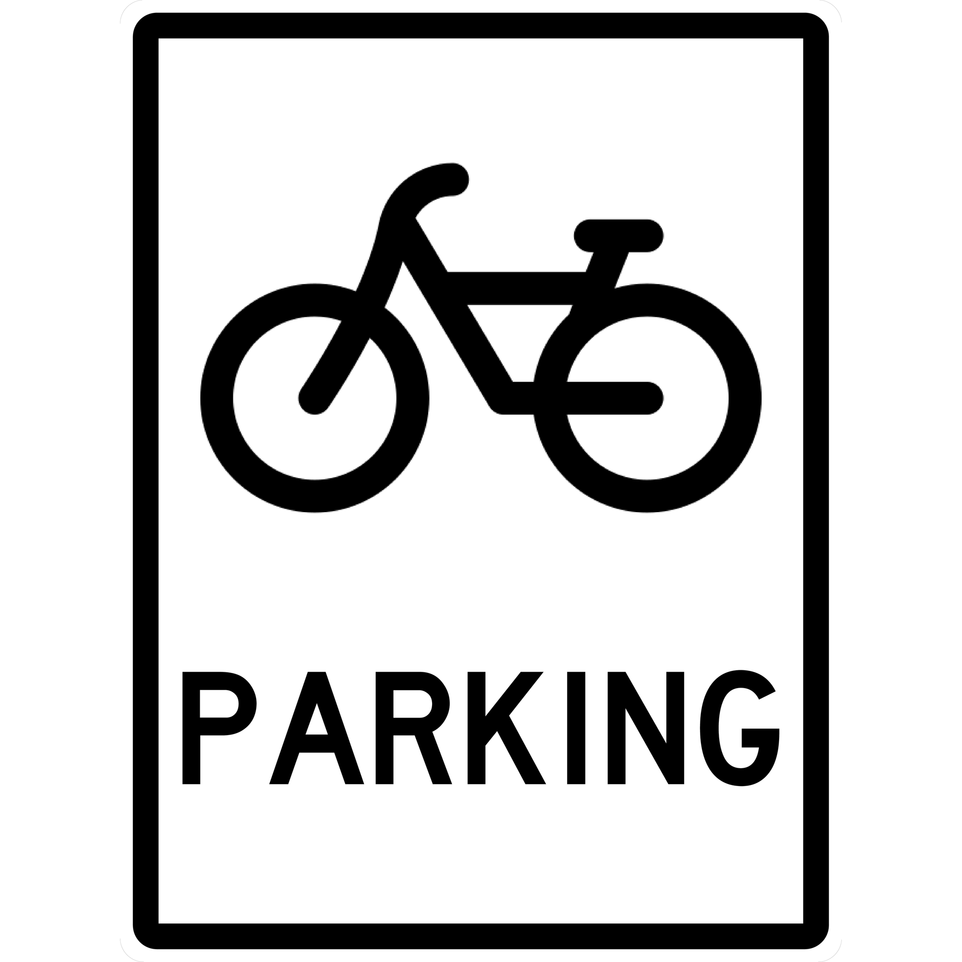 Carpark Sign - Bicycle Parking 3.5 kg 300x450 material Aluminium ES-CSBP-300X450