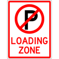 Carpark Sign - Loading Zone 3.5 kg 300x450 material Aluminium ES-CSLZ-300X450