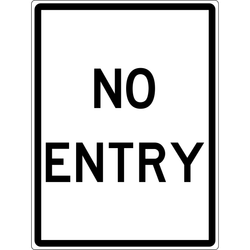 Carpark Sign - No Entry 3.5 kg 300x450 material Aluminium ES-CSNE-300X450