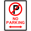 Carpark Sign - No Parking With Arrows Sign 3.5 kg 300x450 material Aluminium ES-CSNPWAS-300X450