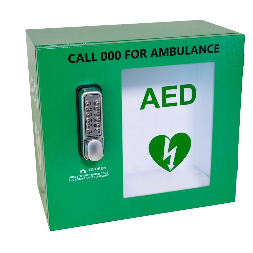 CARDIACT Alarmed Outdoor AED Cabinet with Lock 48 x 47 x 31cm