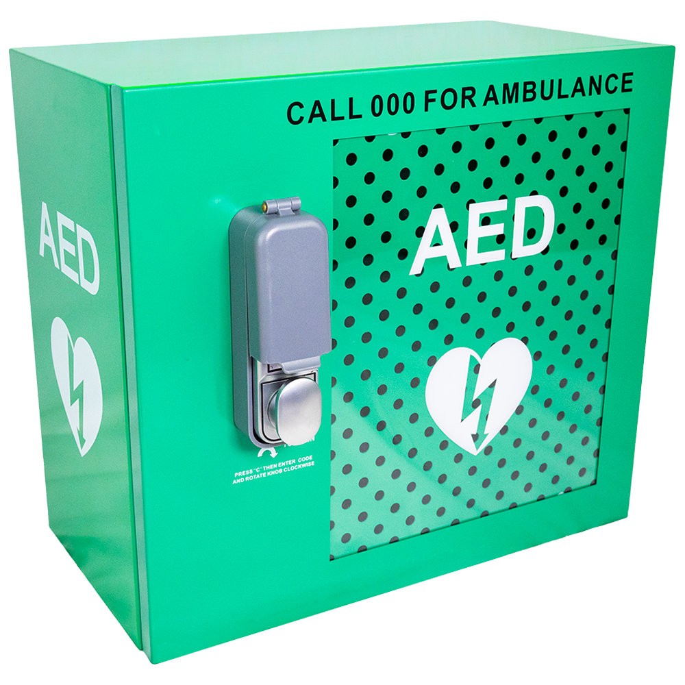 CARDIACT Alarmed Outdoor AED Cabinet with Lock 38 x 42 x 22cm