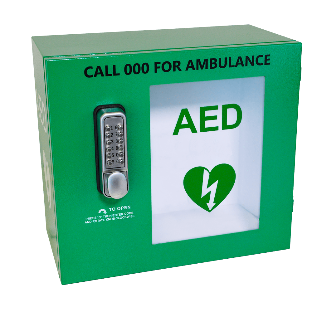 CARDIACT Alarmed Outdoor AED Cabinet with Lock 48 x 47 x 31cm