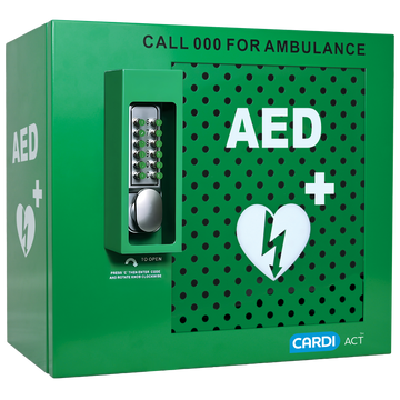 CARDIACT Alarmed Outdoor AED Cabinet with Lock 48 x 47 x 31cm