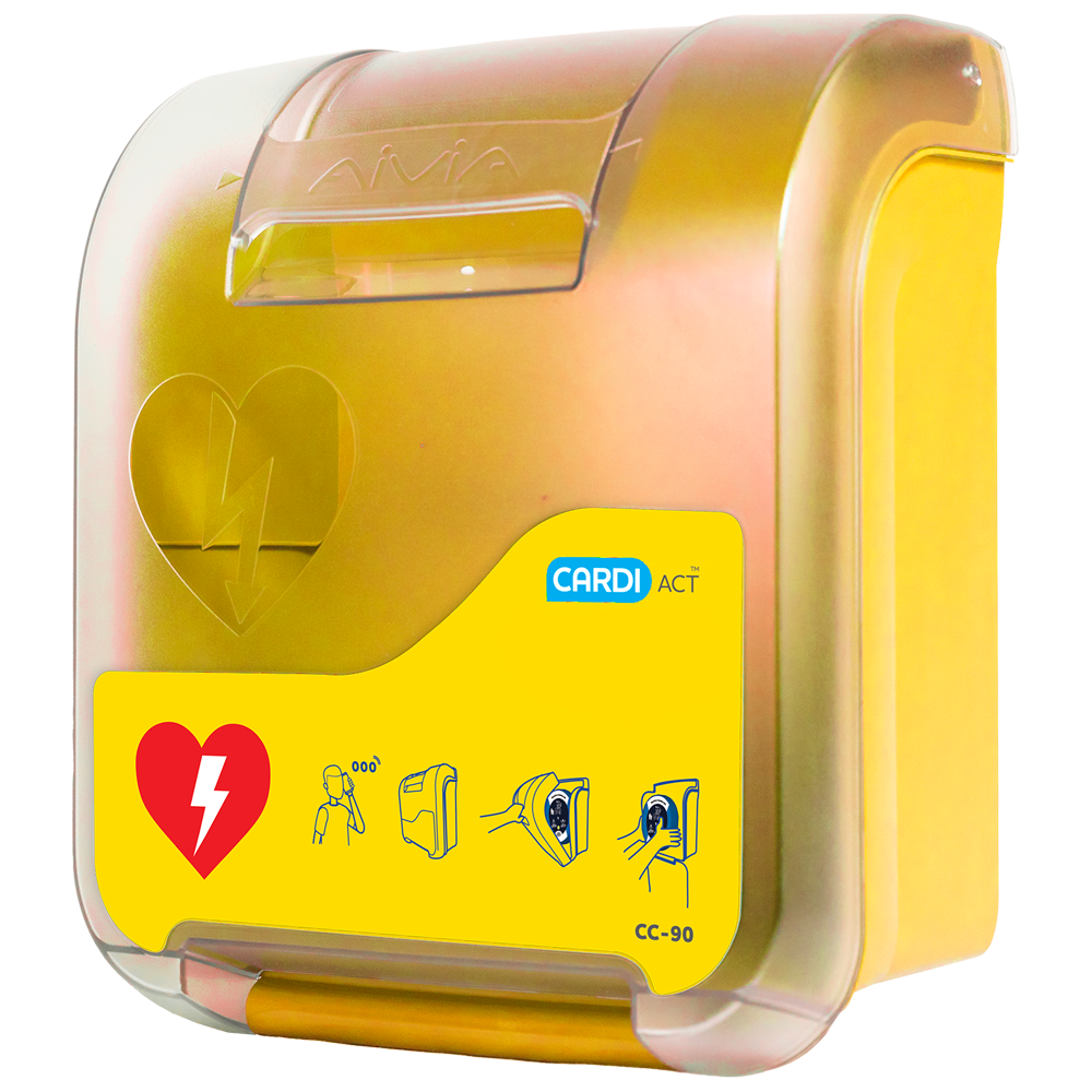 CARDIACT Alarmed AED Cabinet (Yellow)