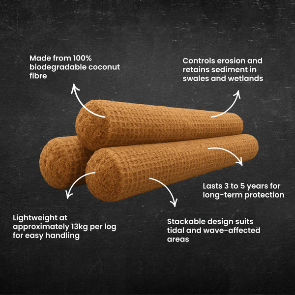 Coir Log - 200mm x 3m