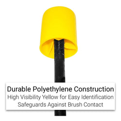 Star Picket & Rebar Yellow Safety Caps - 100 Pack