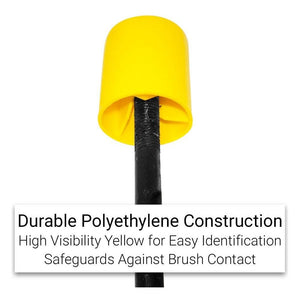 Star Picket & Rebar Yellow Safety Caps - 100 Pack - Post Stakes & Fencing