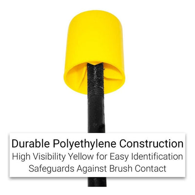 Star Picket & Rebar Yellow Safety Caps - 100 Pack - Post Stakes & Fencing