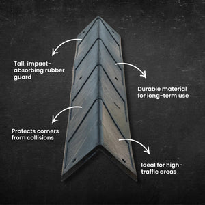 Black Rubber Corner Guard - 1000mm - Rubber Corner Guards