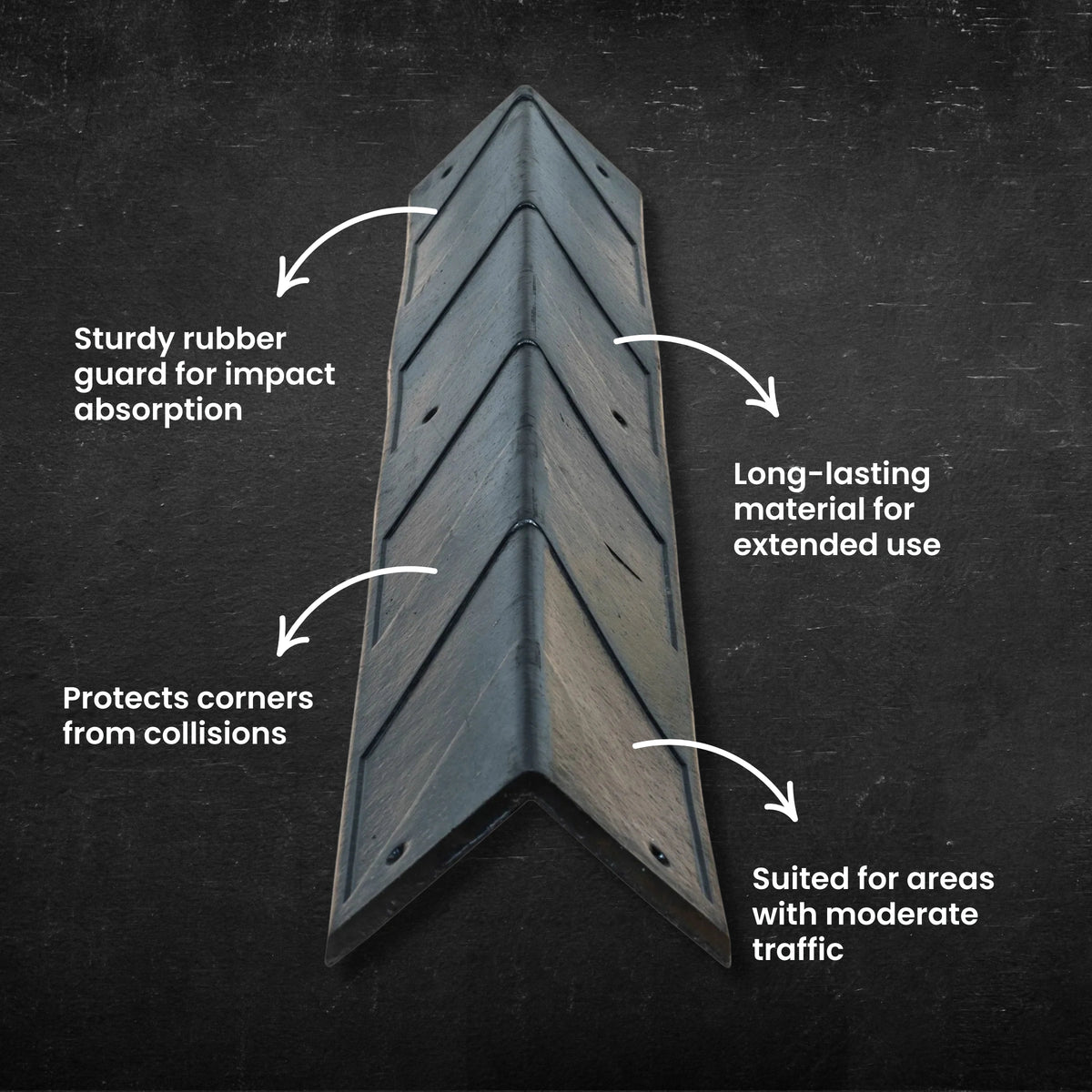 Black Rubber Corner Guard - 800mm