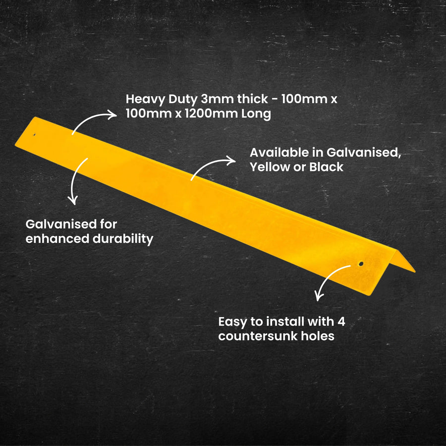 Galvanised Corner Guard - Heavy Duty - Yellow