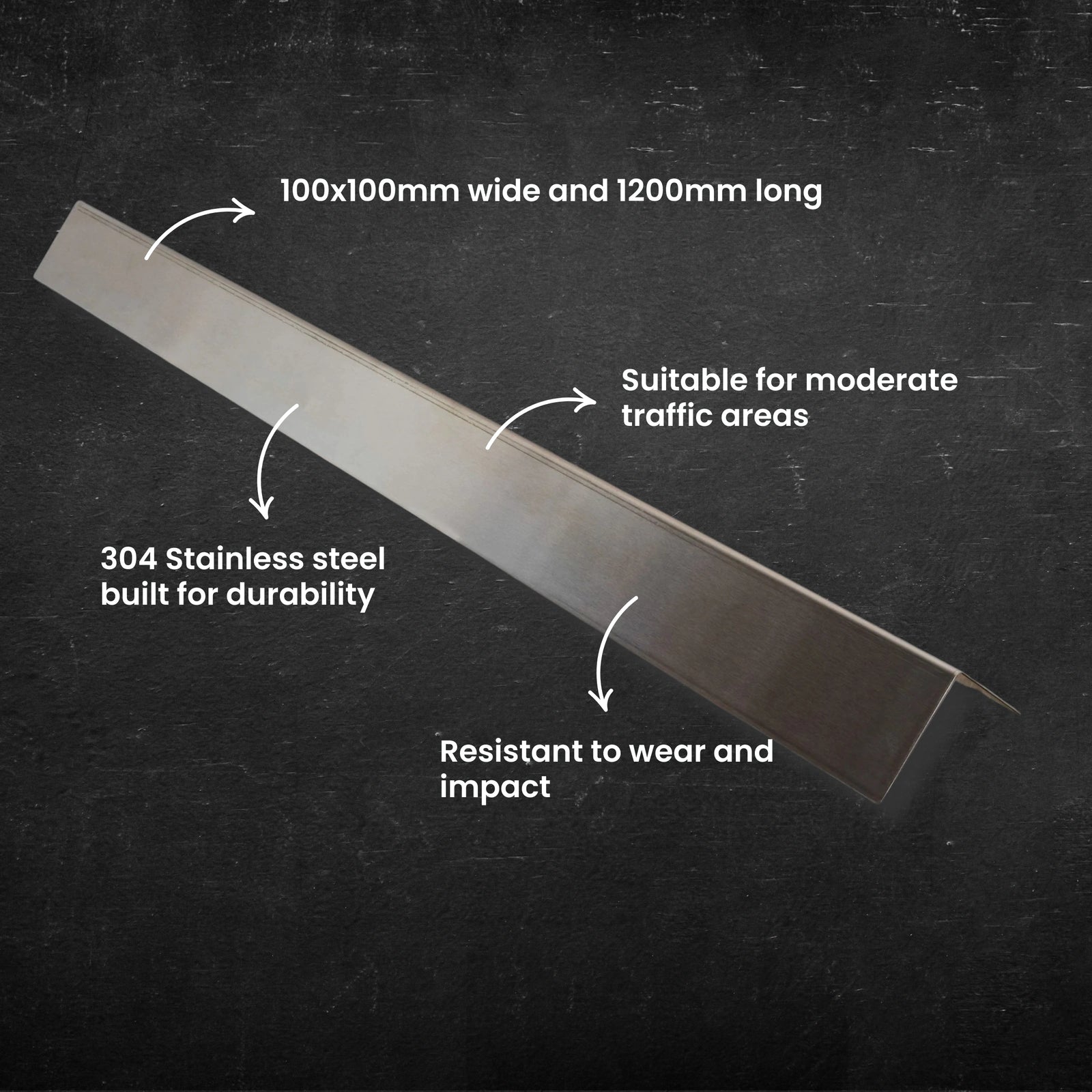 Corner Guard - Stainless Steel - 100mm